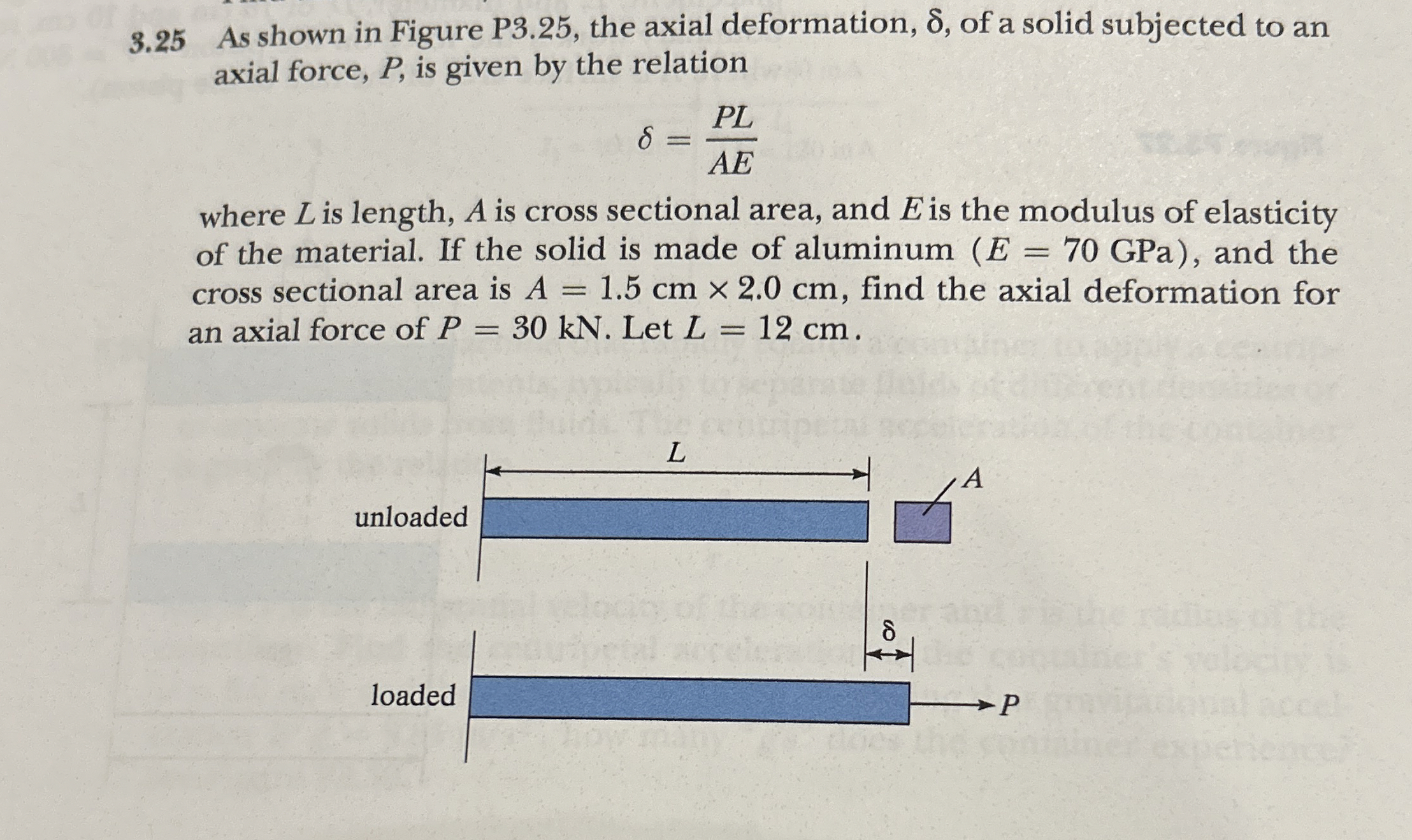 3 . 2 5 As shown in Figure P 3 . 2 5 , the axial