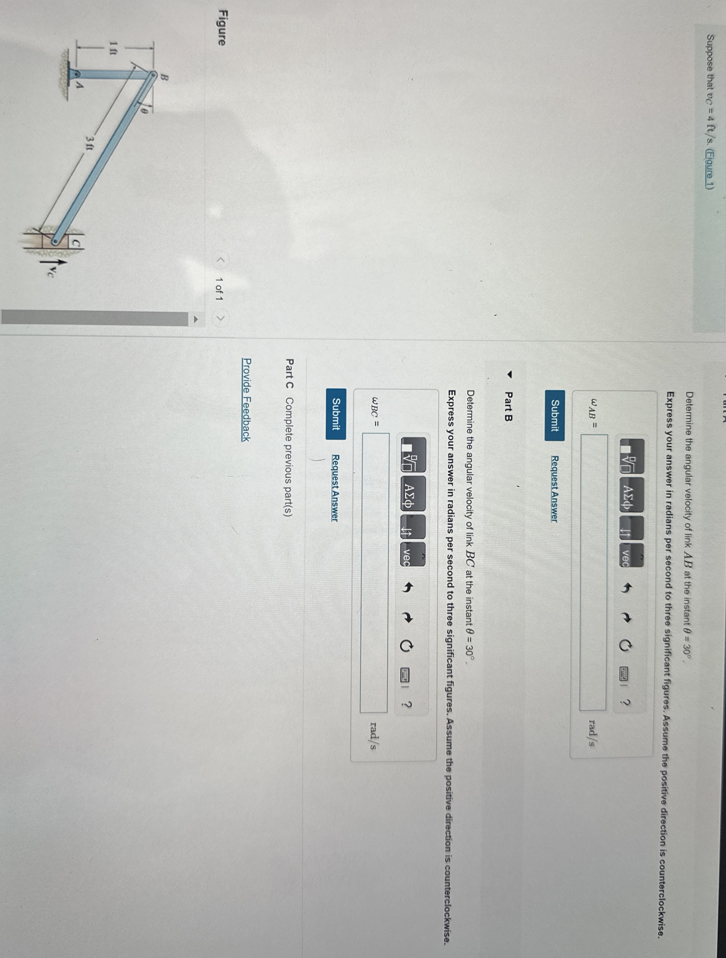 Suppose that v C = 4 f t s . ( Figure 1 )