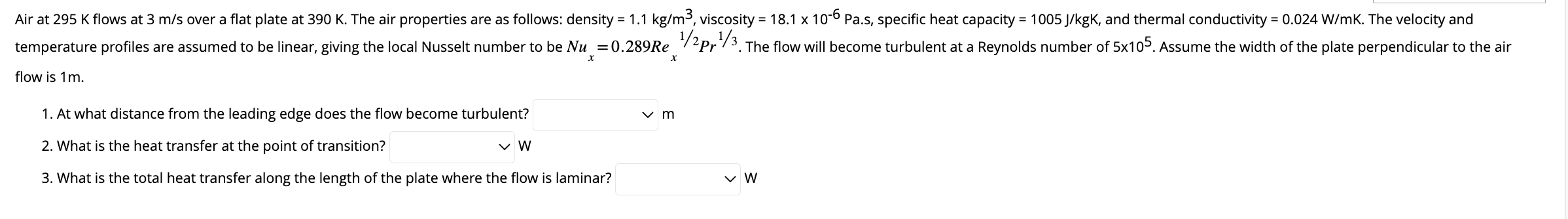 flow is 1 m . 1 . At what distance from the