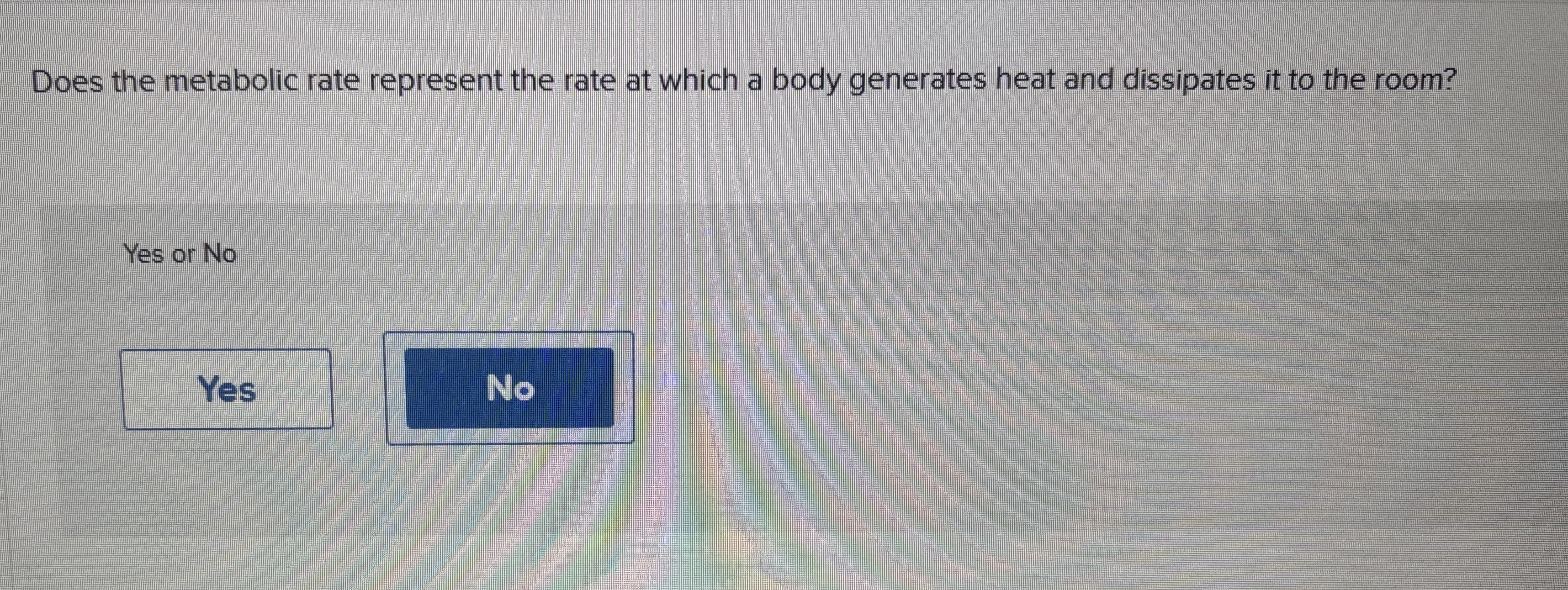 Does the metabolic rate represent the rate at