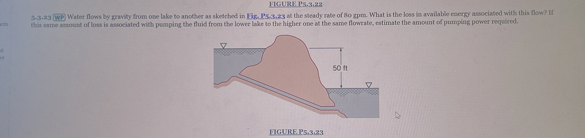FIGURE P 5 : 3 . 2 2 5 . 3 . 2 3 WP Water flows