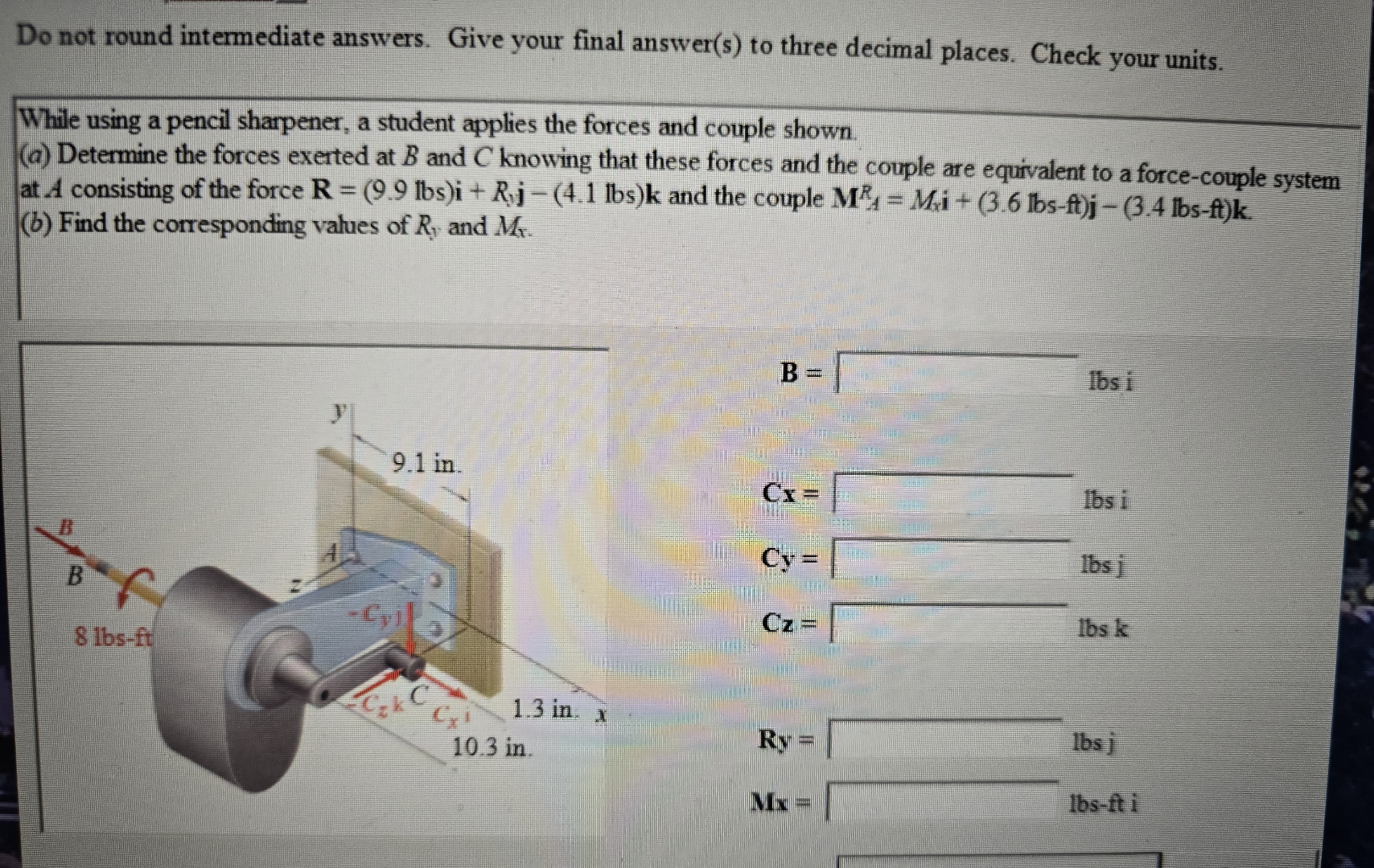 Do not round intermediate answers. Give your