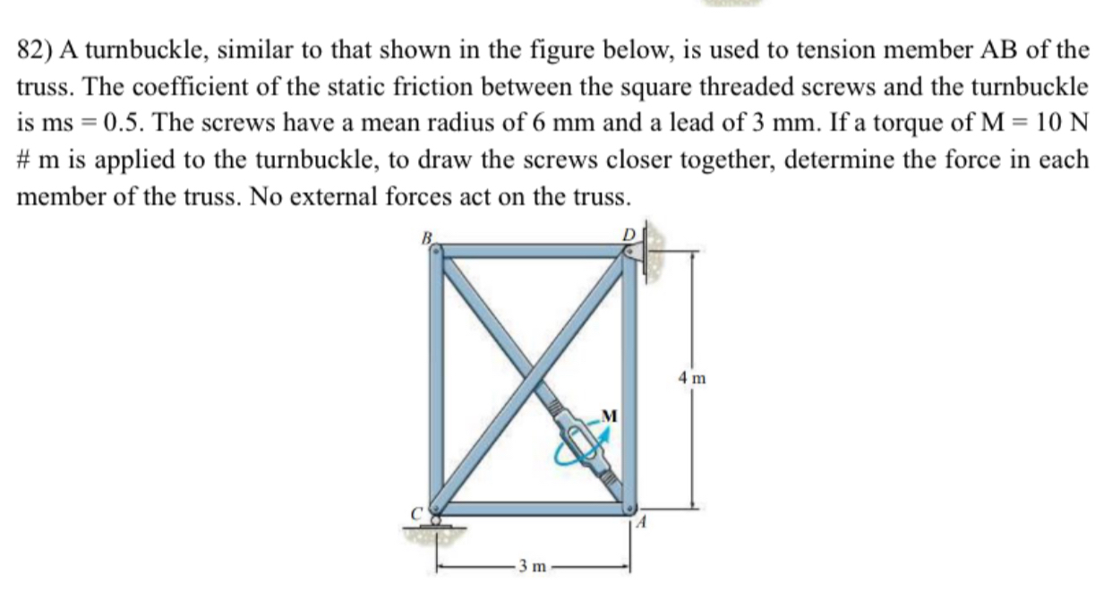 A turnbuckle, similar to that shown in the figure