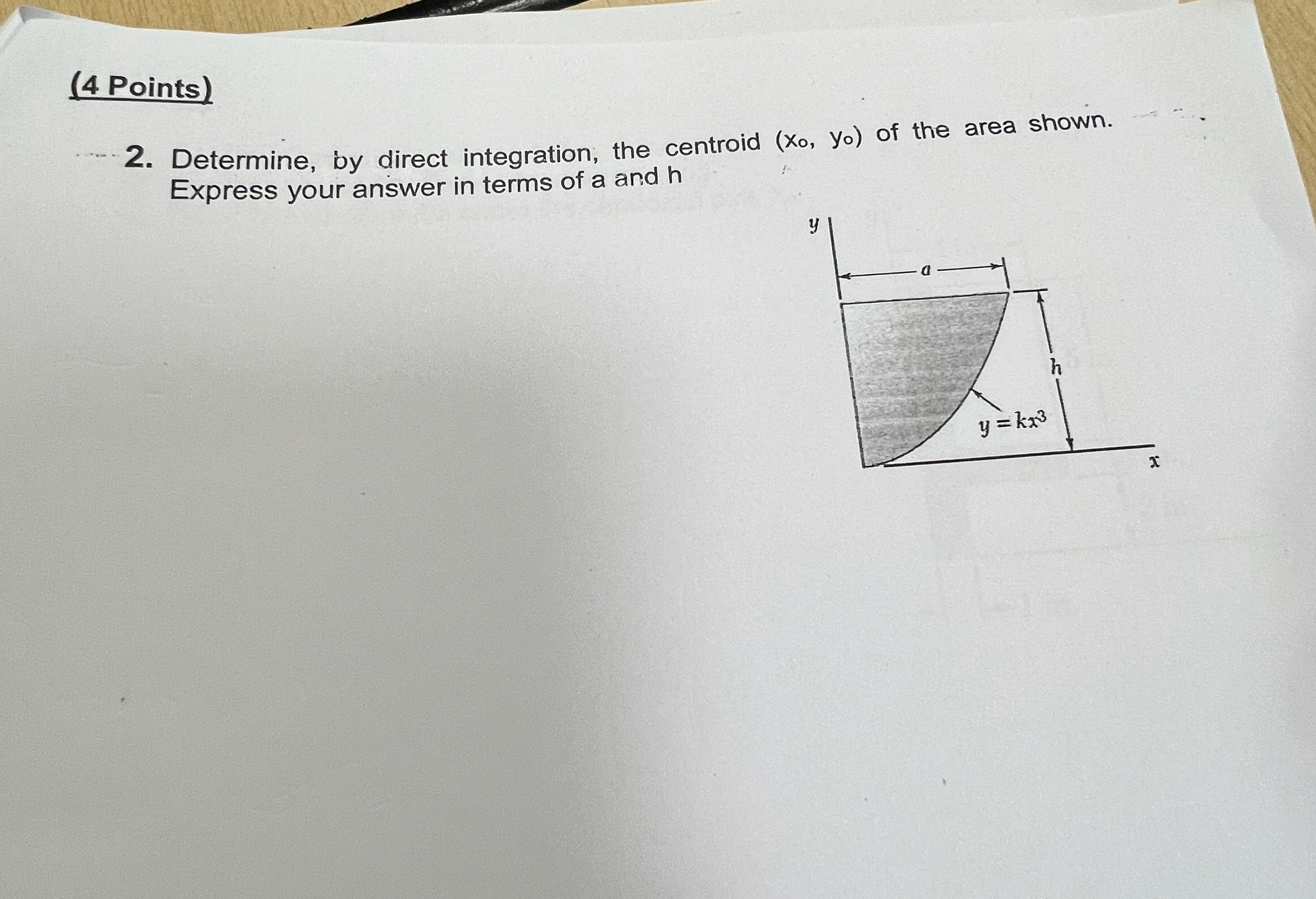 ( 4 Points ) 2 . Determine, by direct