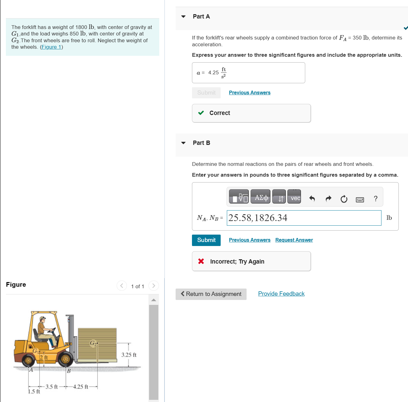 The forklift has a weight of 1 8 0 0 lblb , with