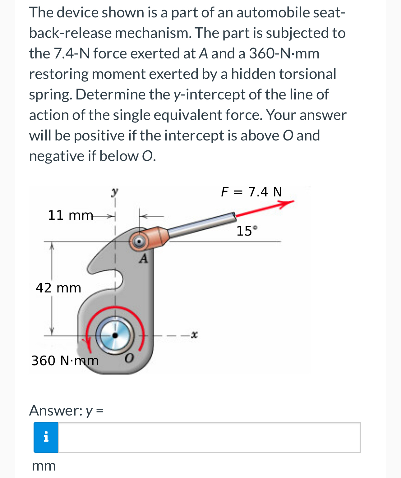 The device shown is a part of an automobile