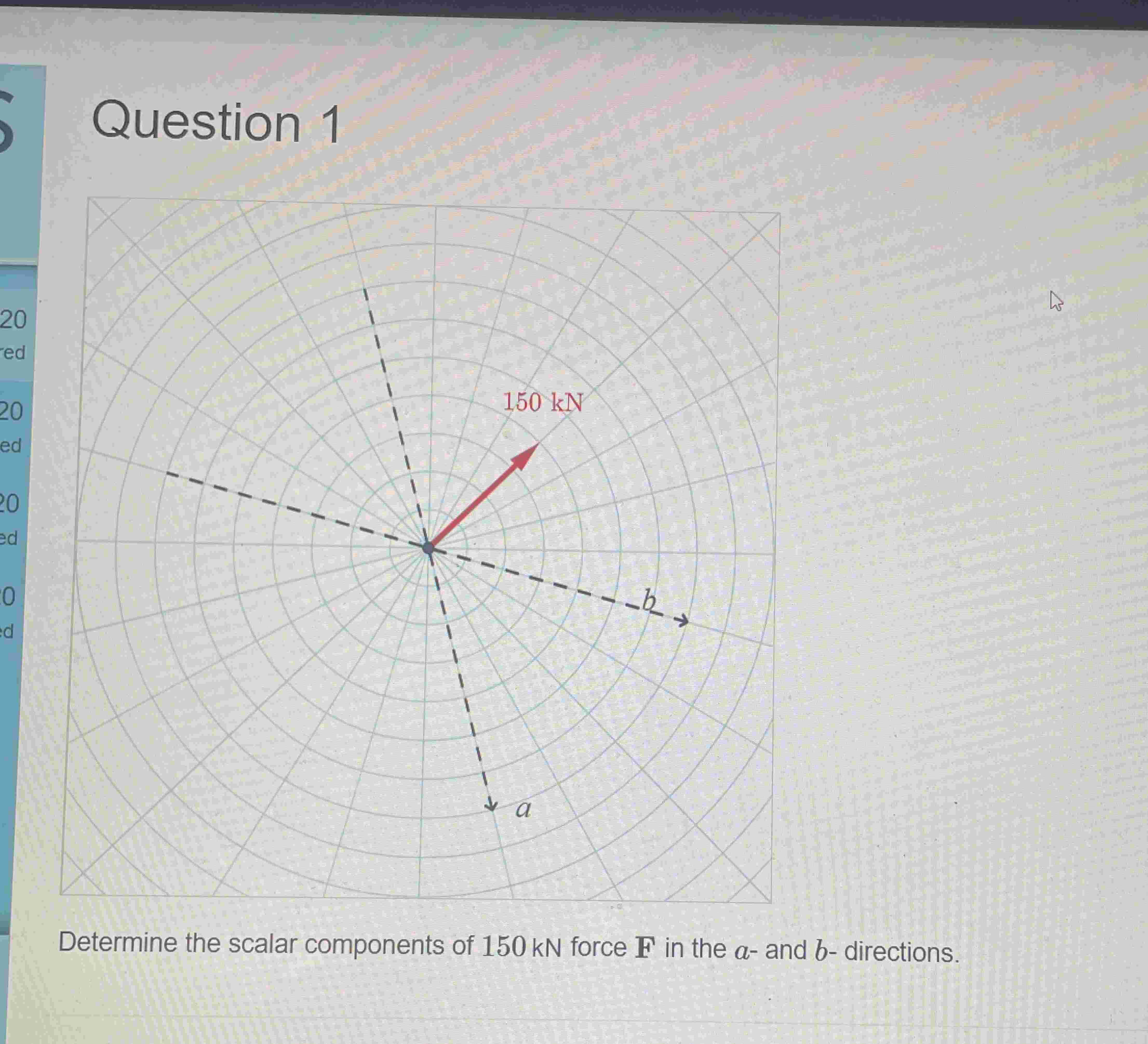 Write the polar equation of the following polar