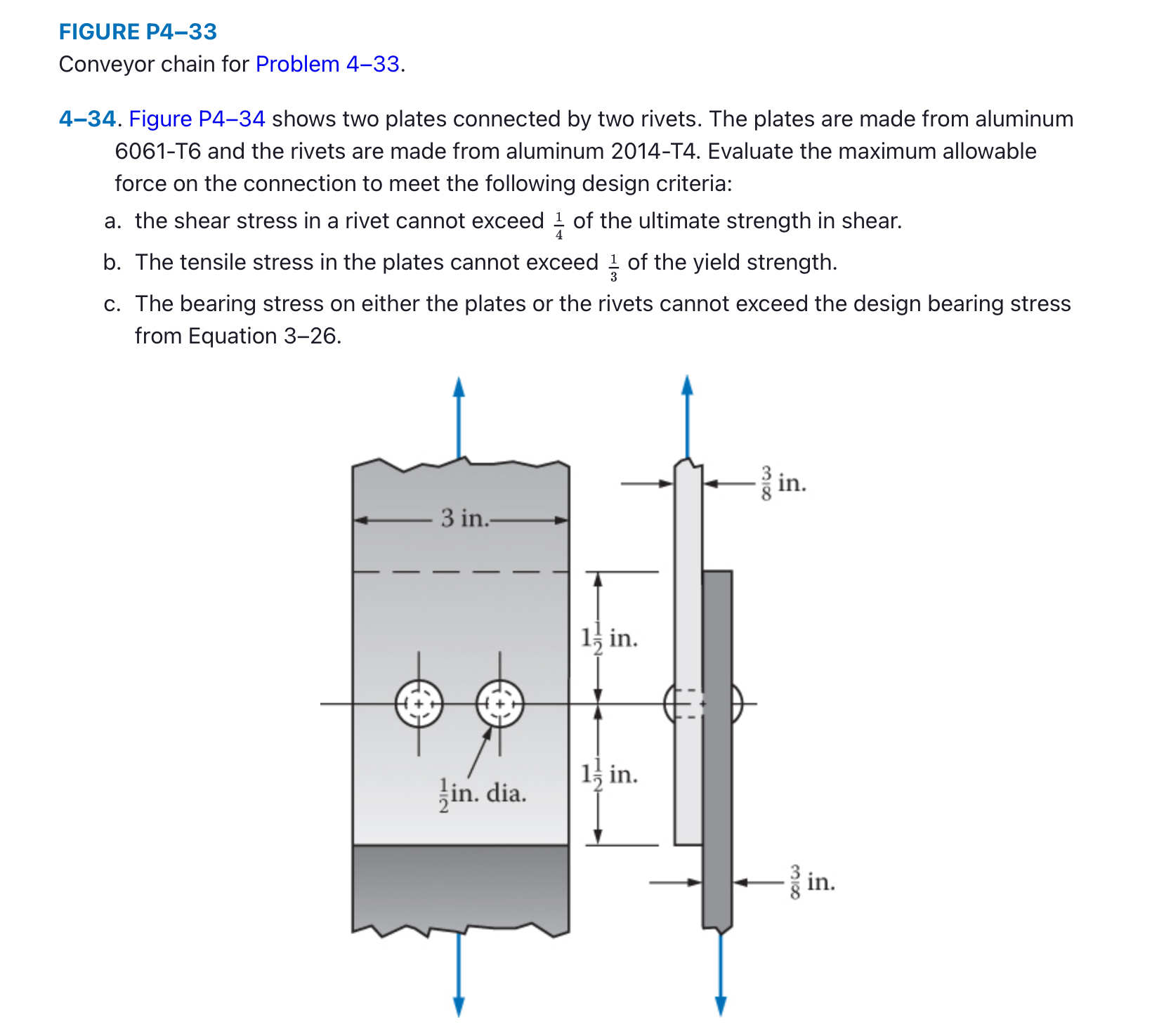 FIGURE P 4 - 3 3 Conveyor chain for Problem 4 - 3
