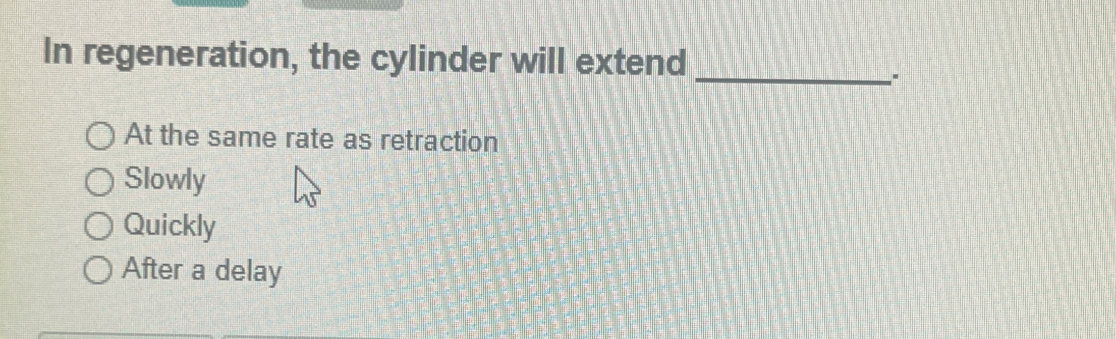 In regeneration, the cylinder will extend q , At