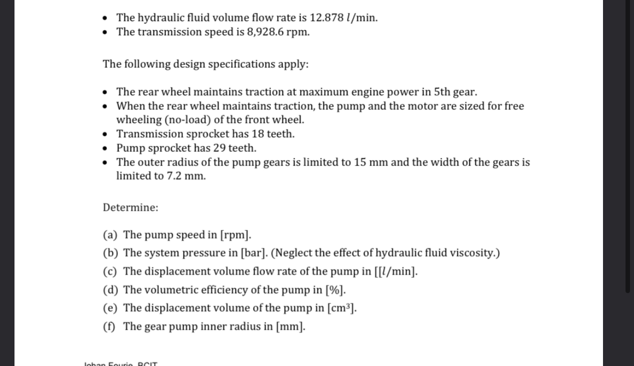 The hydraulic fluid volume flow rate is 1 2 . 8 7