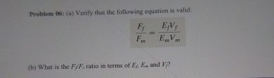Problem 0 6 ; ( a ) Verify that the following