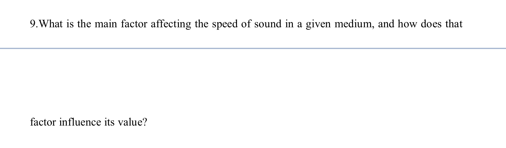 What is the main factor affecting the speed of