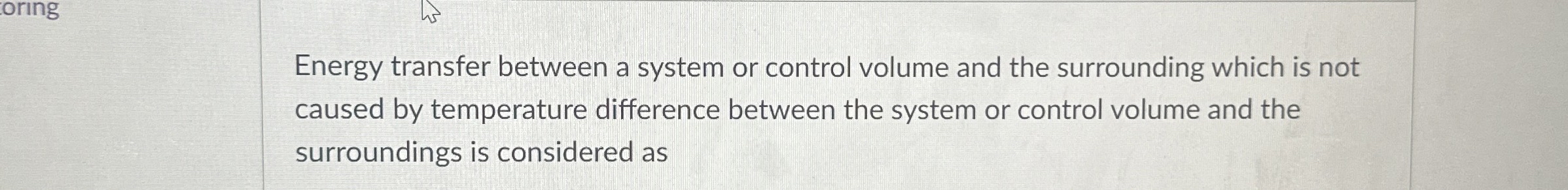 Energy transfer between a system or control