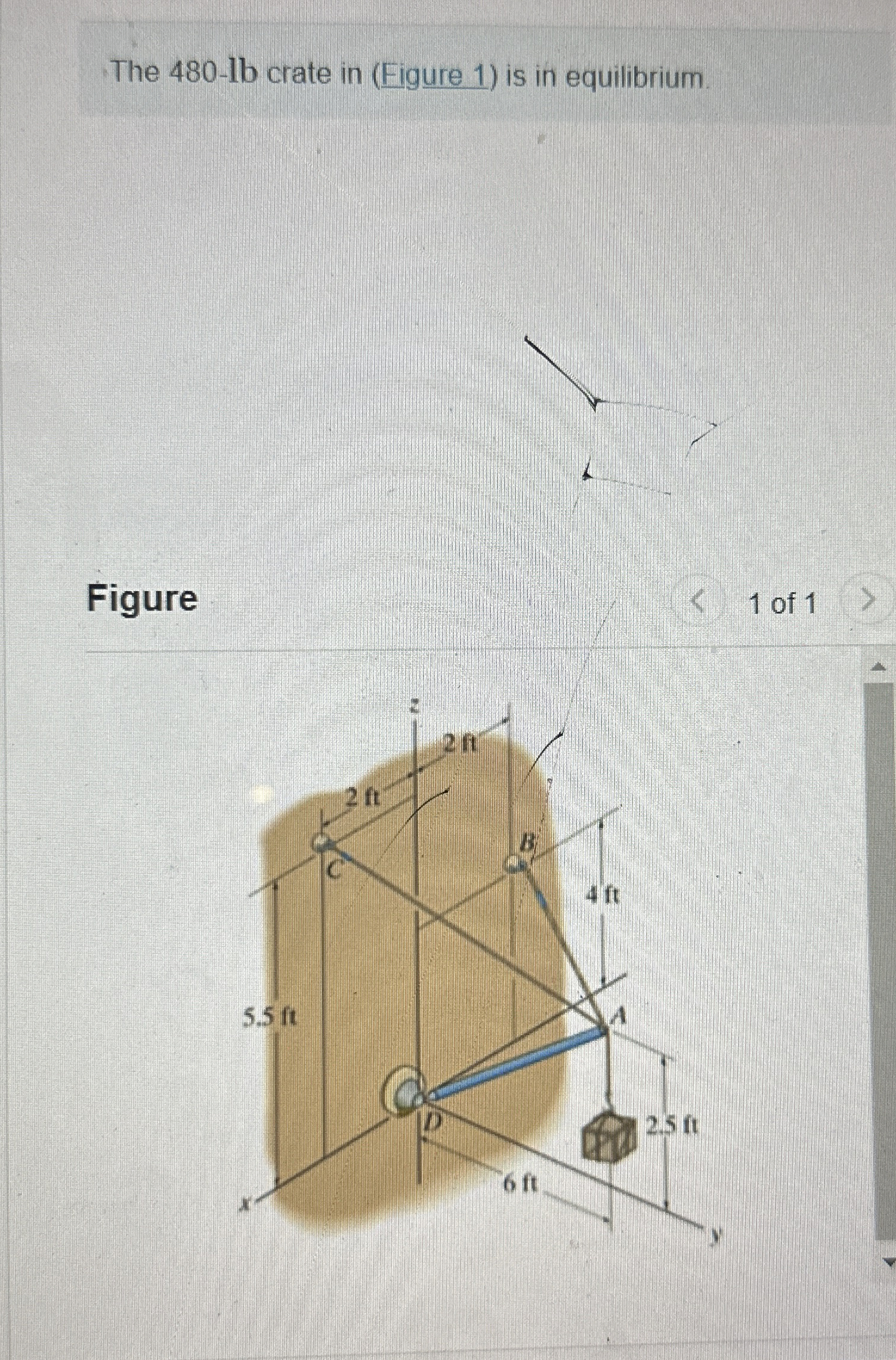 A ) Determine the tension developed in cable AB
