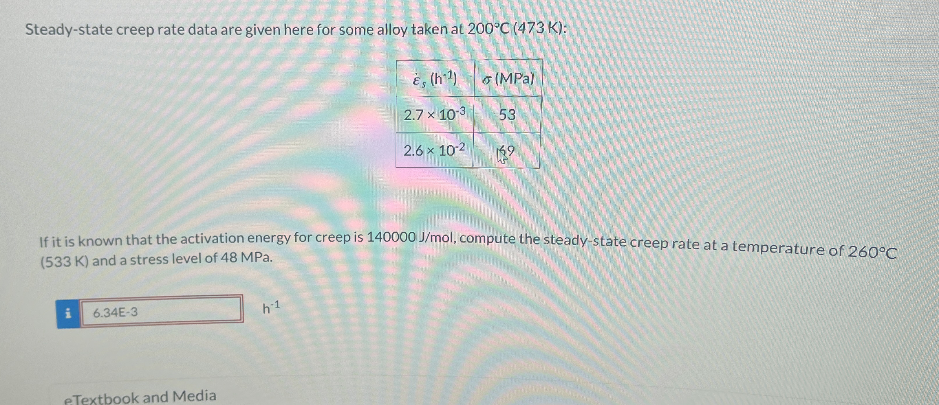 Steady - state creep rate data are given here for