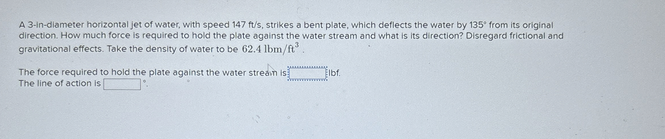 A 3 - in - diameter horizontal jet of water, with