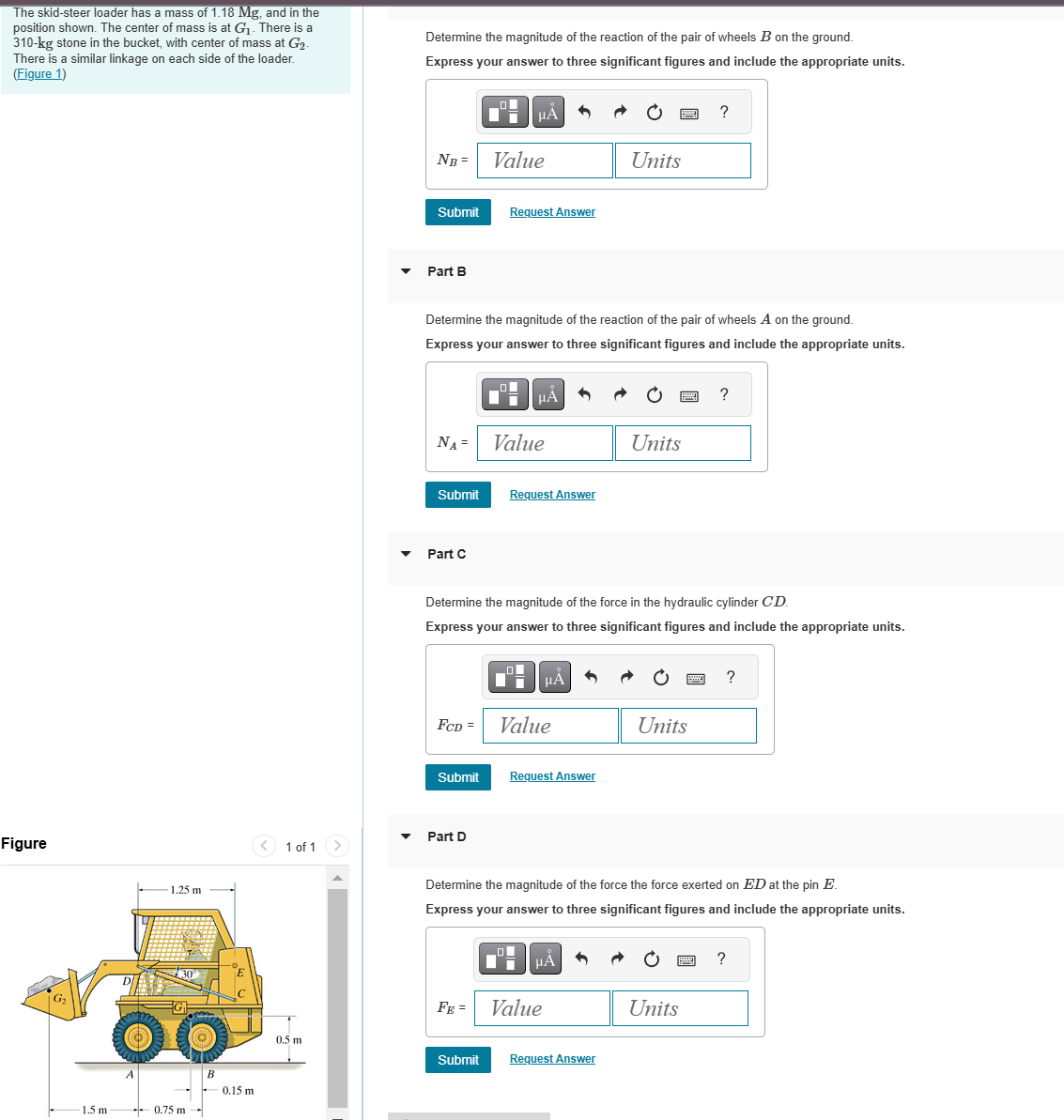 position shown. The center of mass is at G _ ( 1