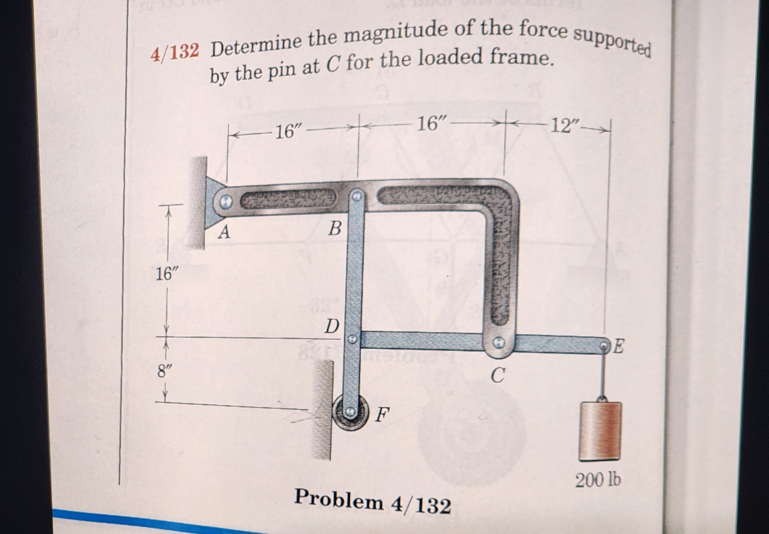 4 / 1 3 2 Determine the magnitude of the force