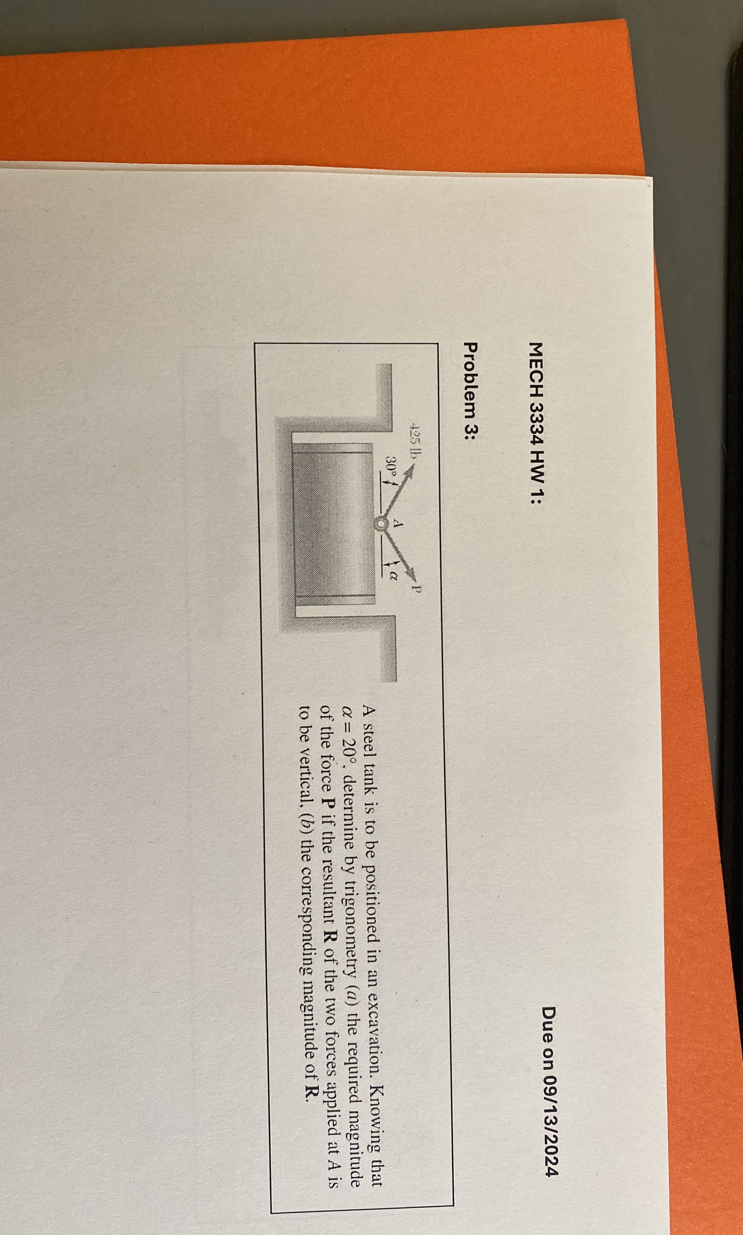 MECH 3 3 3 4 HW 1 : Due on 0 9 / 1 3 / 2 0 2 4