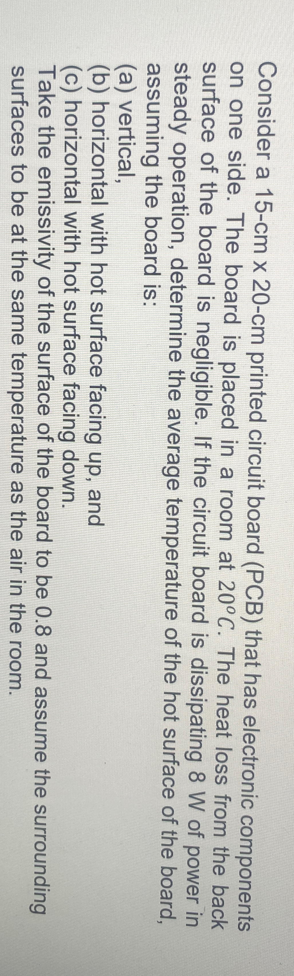 Consider a 1 5 - c m 2 0 - c m printed circuit