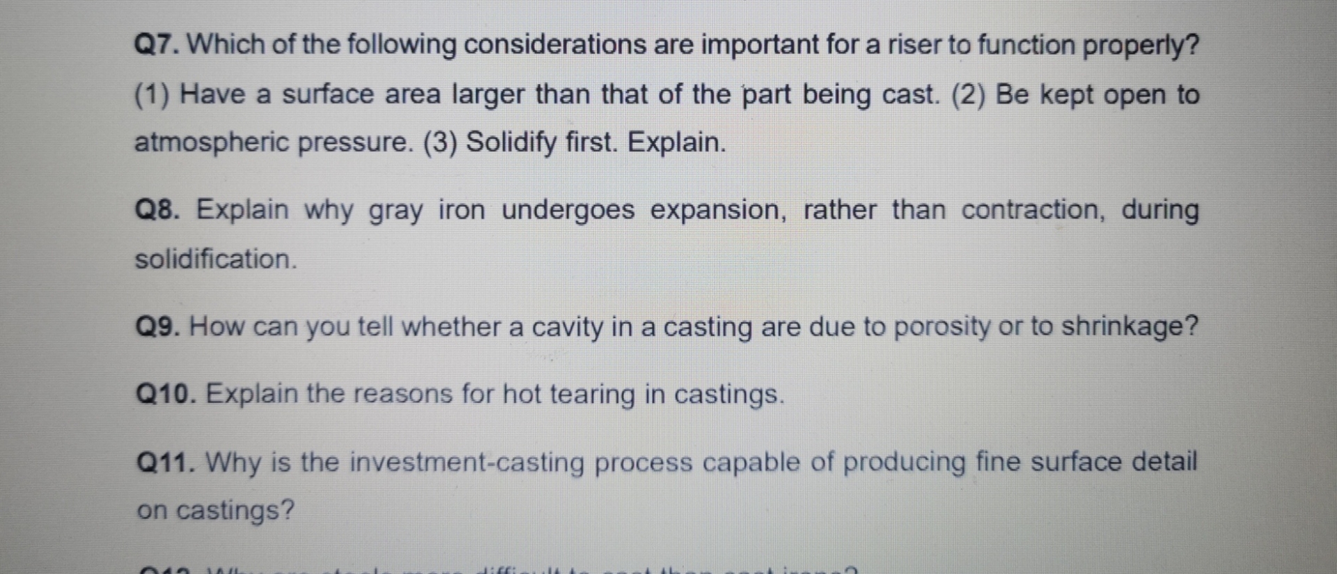 Q 7 . Which of the following considerations are