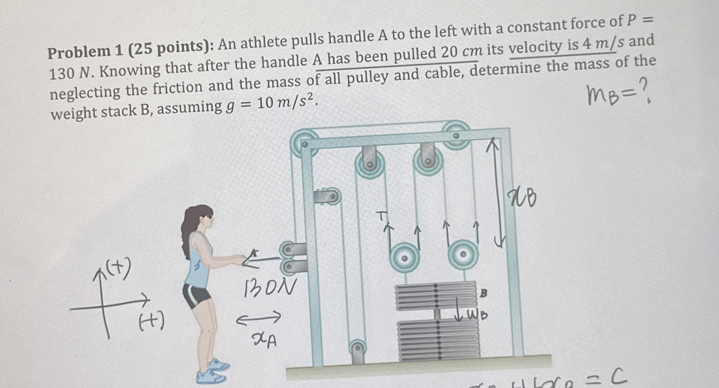 Problem 1 ( 2 5 points ) : An athlete pulls