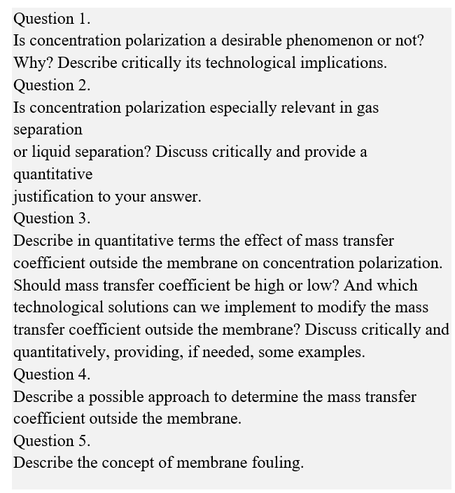 Question 1 . Is concentration polarization a
