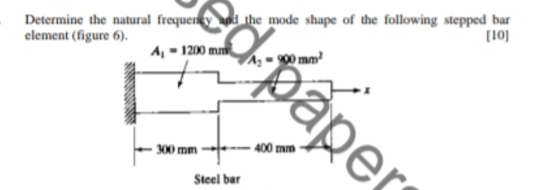 Determine the natural frequenty apd the mode