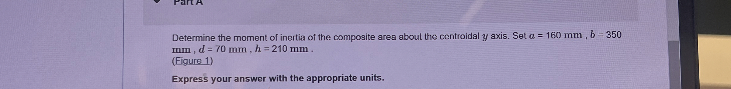 Determine the moment of inertia of the composite