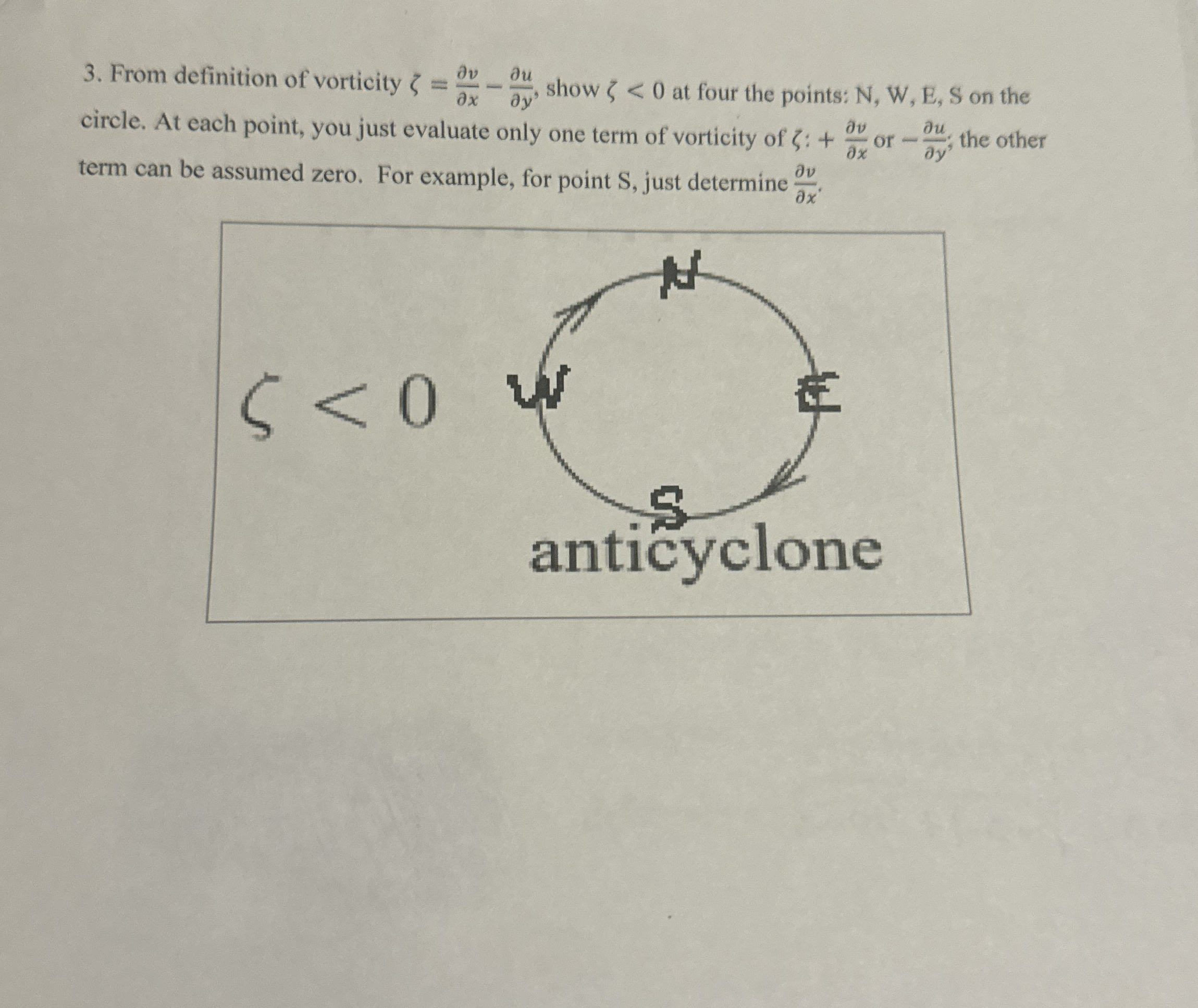 From definition of vorticity = d e l v d e l x -
