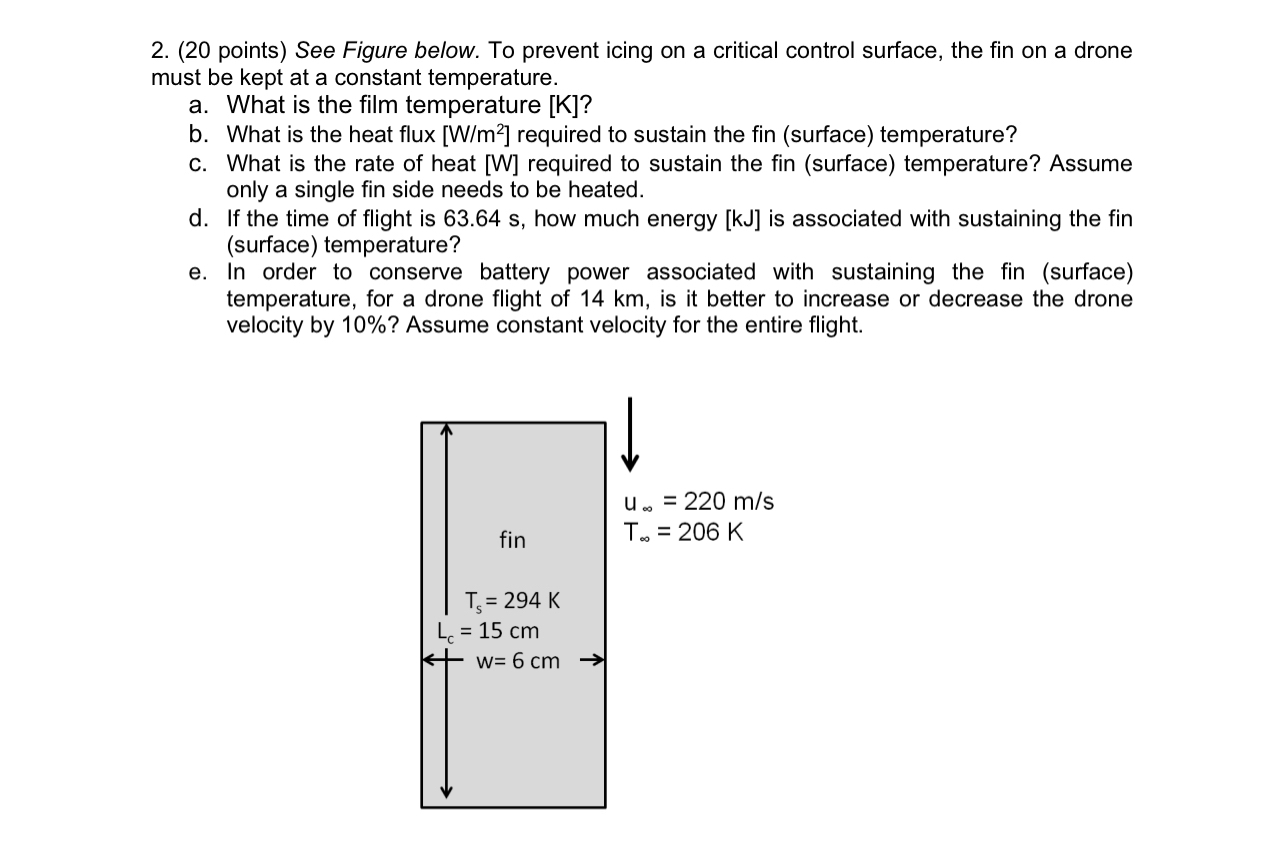 ( 2 0 points ) See Figure below. To prevent icing