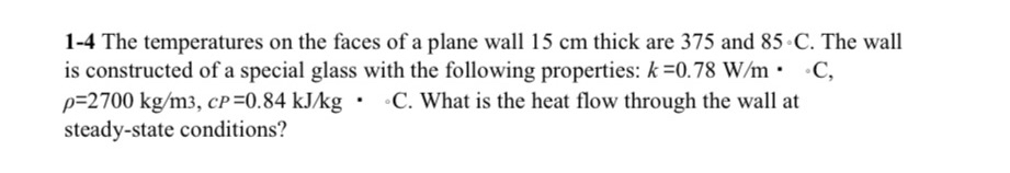 1 - 4 The temperatures on the faces of a plane