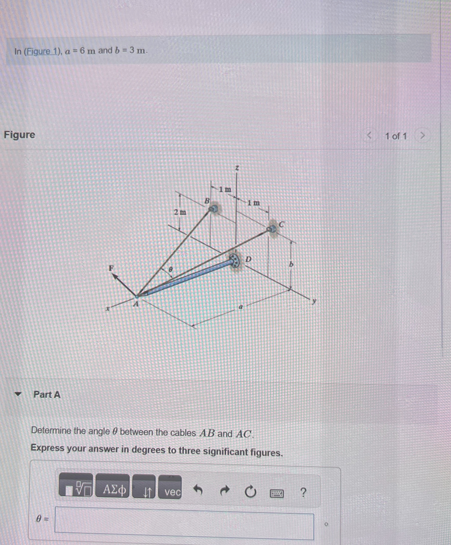 In ( Figure 1 ) , a = 6 m and b = 3 m . Figure