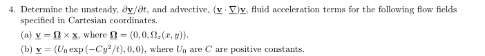 Determine the unsteady, d e l v ? ? delt, and