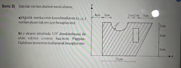 Soru 2 ) a - calculate the coordinates of the