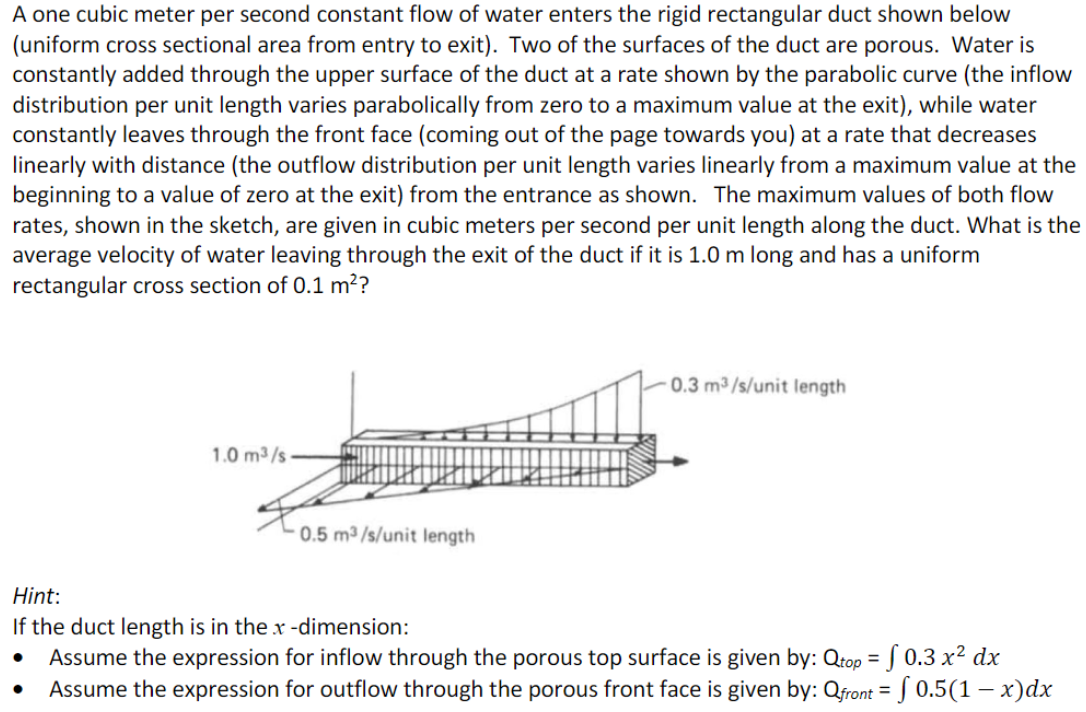 Any help would be appreciated! A one cubic meter