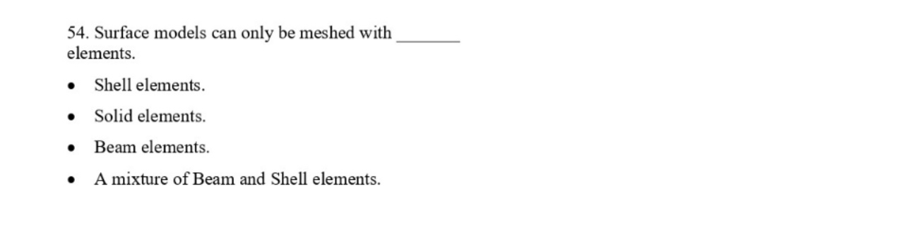 Surface models can only be meshed with elements.
