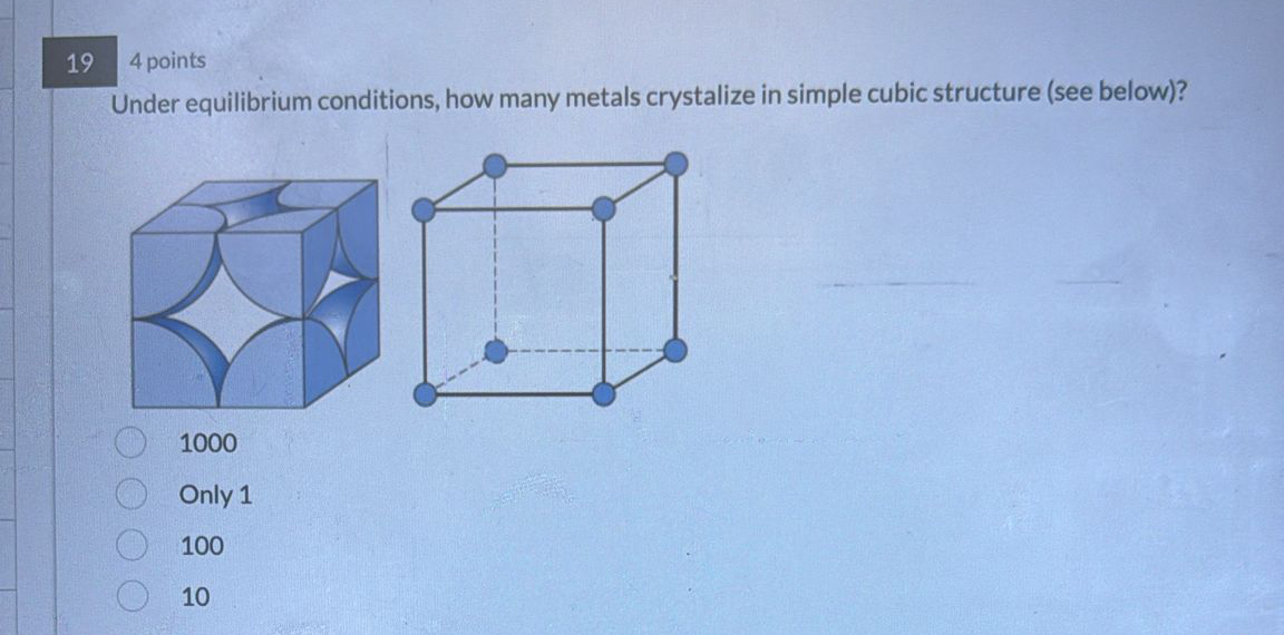 1 9 4 points Under equilibrium conditions, how