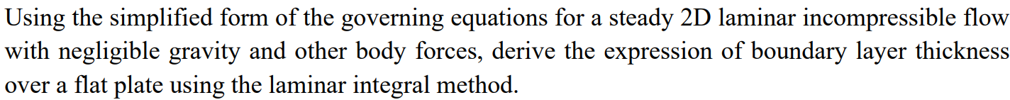 Using the simplified form of the governing