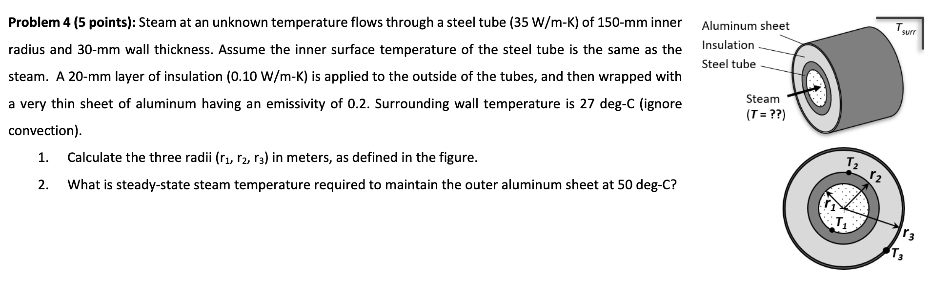 Problem 4 ( 5 points ) : Steam at an unknown