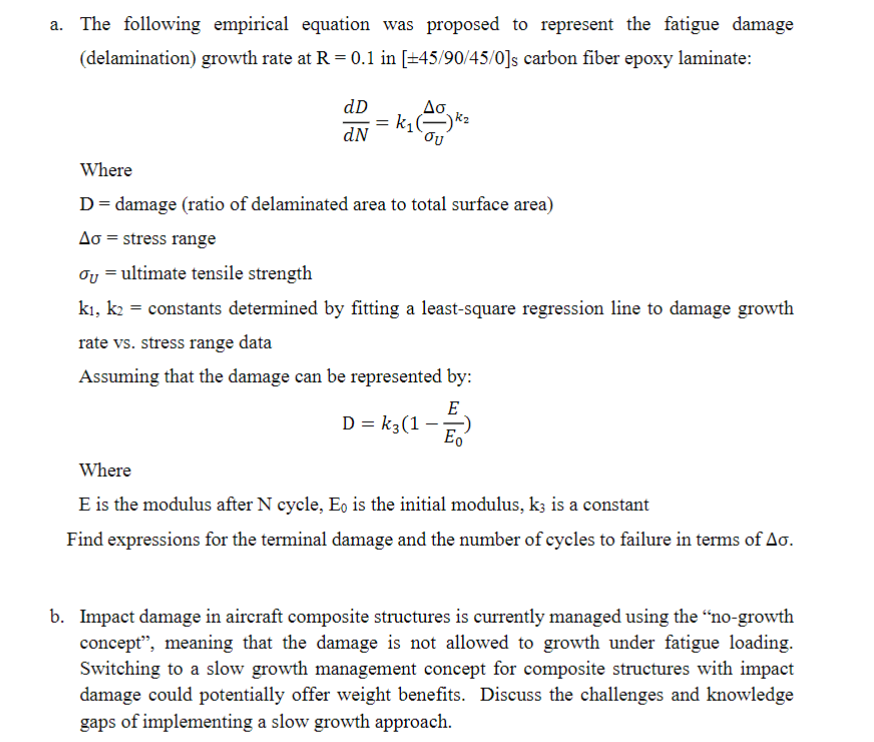 a . The following empirical equation was proposed