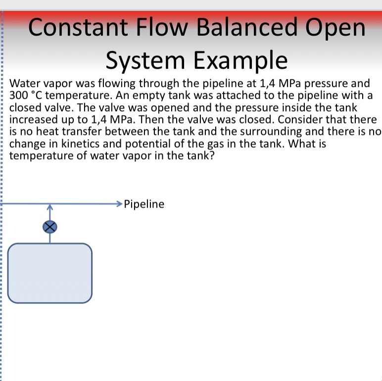 Constant Flow Balanced Open System Example Water
