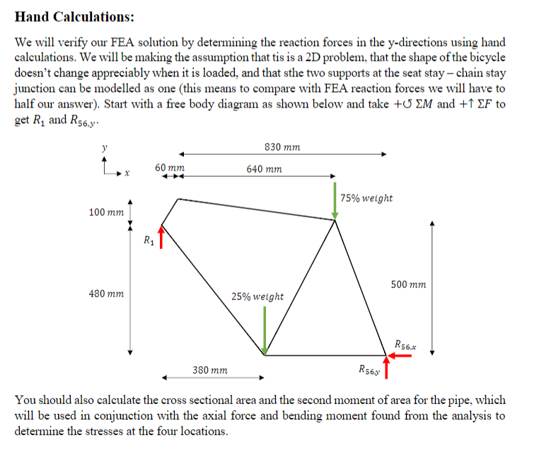 I want to calculate the bending and axial loads