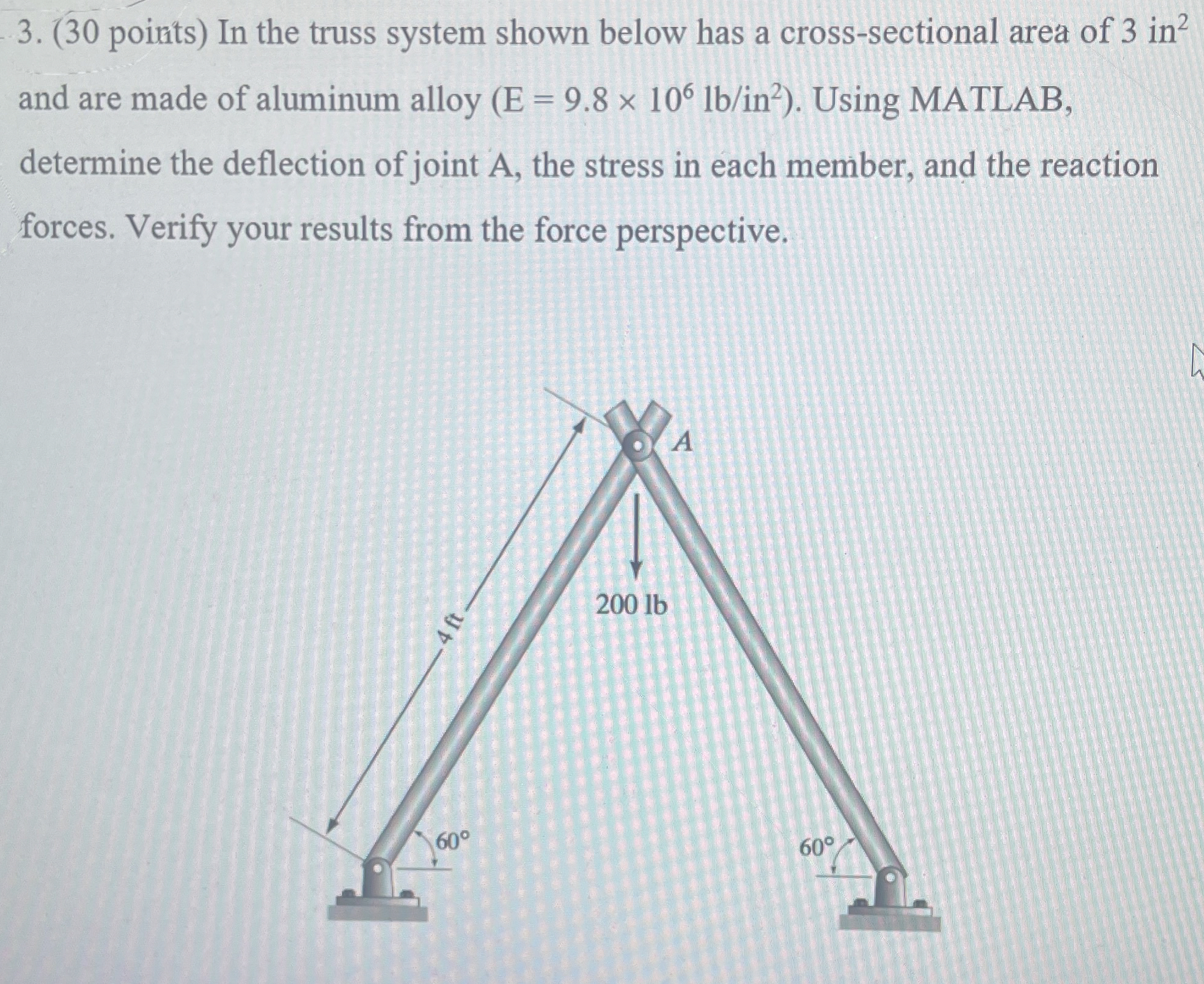 ( 3 0 points ) In the truss system shown below
