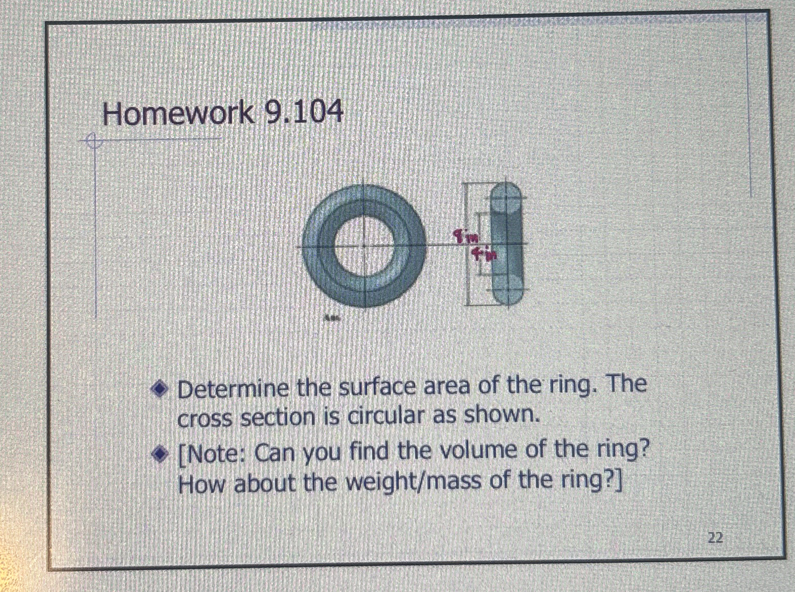 Homework 9 . 1 0 4 Determine the surface area of