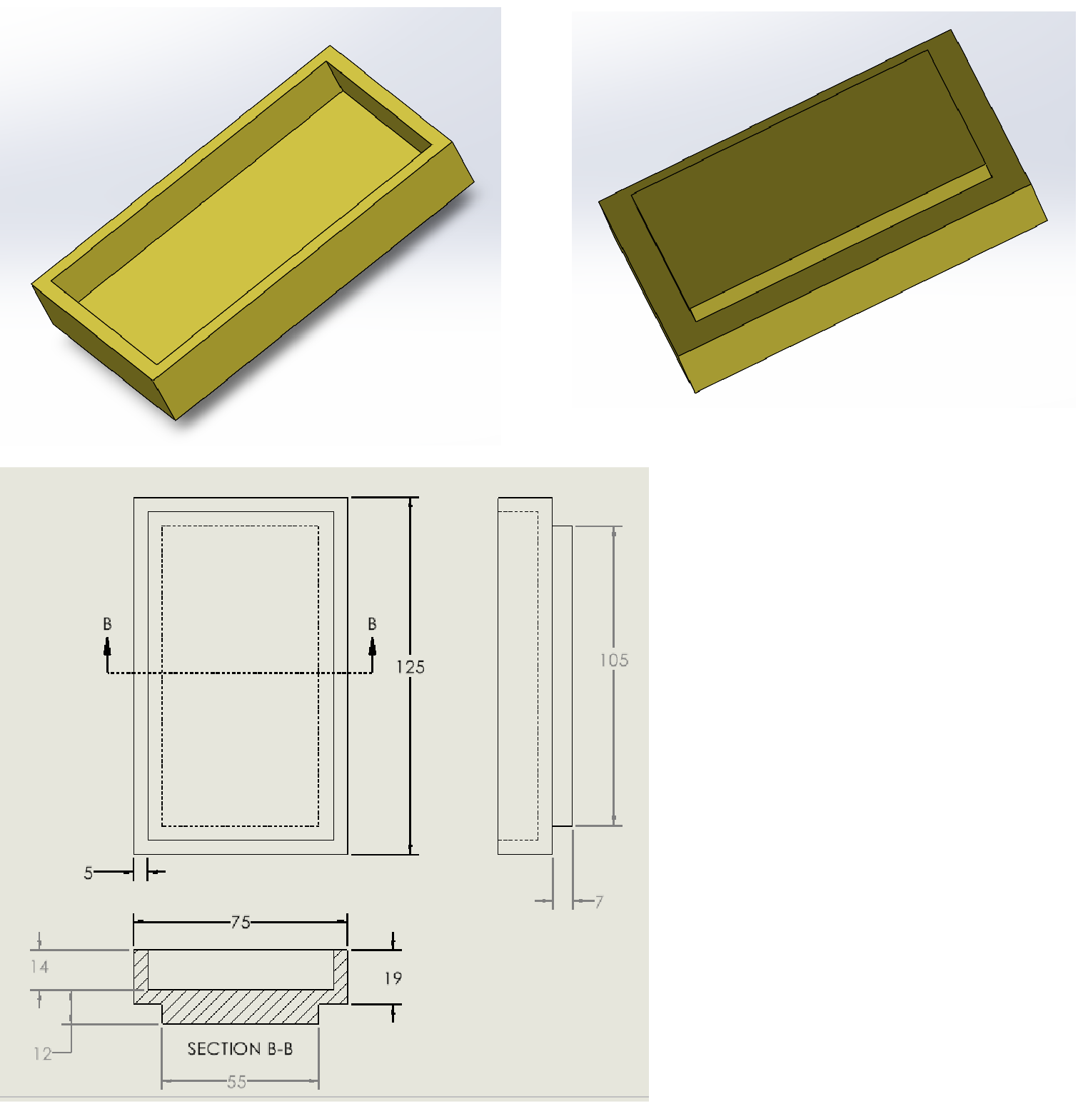 The following figures show a plastic soap dish