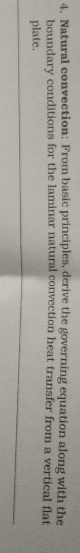 Natural convection: From basic principles, derive