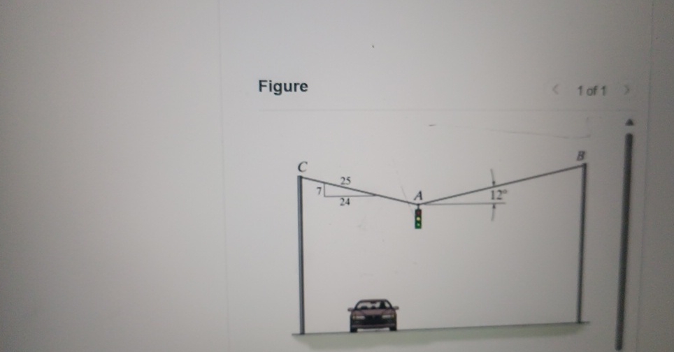 Determine the force in cables A B and A C