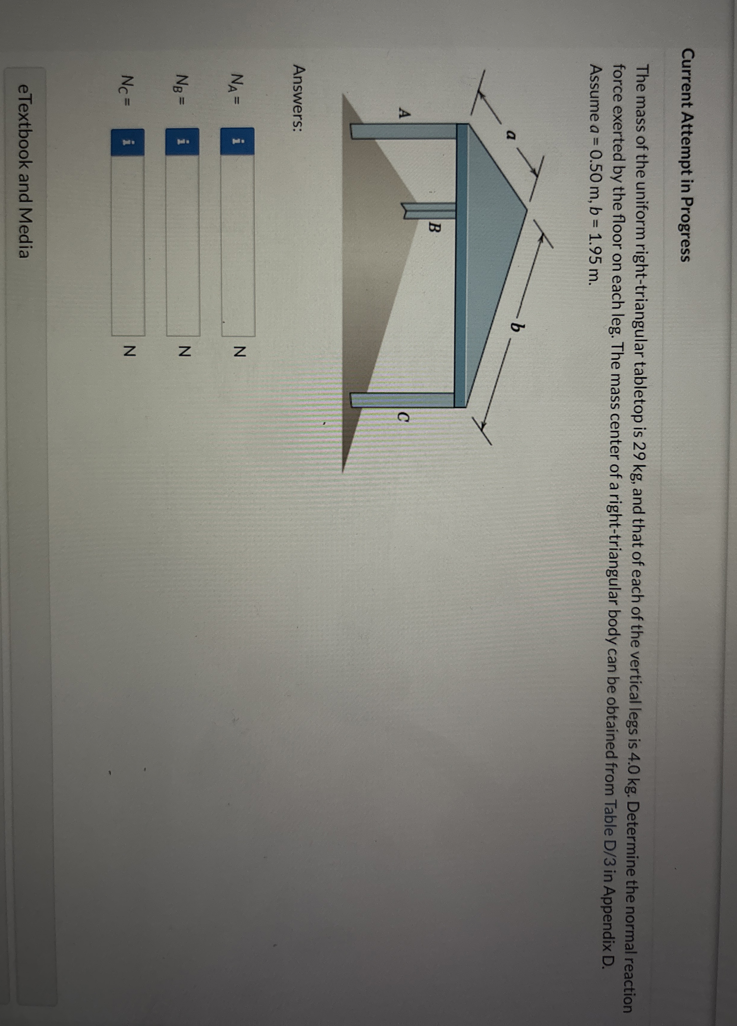 The mass of the uniform right - triangular