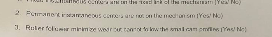 Permanent instantaneous centers are not on the